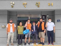 김해시 내외동 청년회, 경로당 방역 봉사