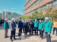 박병영 교육위원회 위원장, 통영 제석초등학교 화재 현장 점검