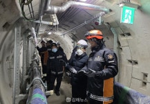 김해동부소방서, 신설 대동 지하 전력구 적응훈련 실시