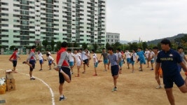 해운중, 프로축구 선수와 함께하는 신나는 체육수업