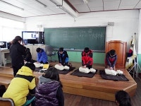 응급 안전교육 배워요 옥종중북천분교장