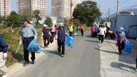 진동면 해양관광로 깨끗해졌어요
