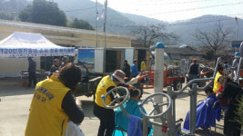 고성군ㆍ120기동대, 합동 봉사활동