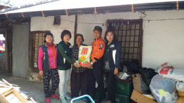 산청소방서, 독거노인 생필품 전달