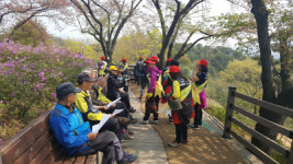 진주 상대동 여성민방위, 산불 예방 홍보
