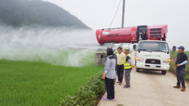 남해군, 친환경약제 벼 병해충 공동방제