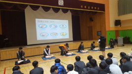 창원소방본부, 안골포중 심폐소생술 교육