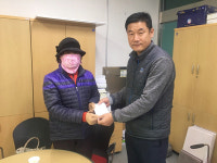 의령 골프존파크 허영열 대표, 성금 전달