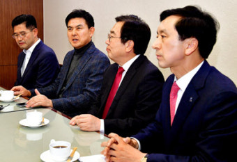 김태호ㆍ서병수ㆍ김기현ㆍ조진래  '원팀 출격'