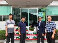 고성군 하일면 청년회， 경로당 26개소 수박 전달