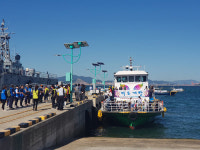 저도 임시개방 첫 유람선 운항