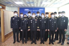 거제소방서， 신규 소방공무원 인사발령 신고식