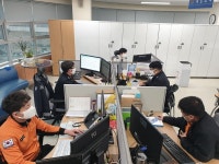 마산소방서, 면 마스크 쓰기 나서
