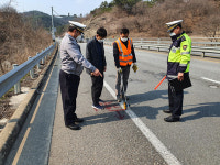 합천경찰서, 국도 33호선 사고다발지점 점검