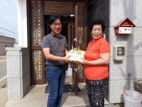 최종주 가야건설 대표， 고성 동해면 쌀 22포대 기부