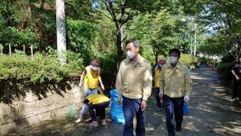 홍명표 의창구청장, 태풍 피해 현장 봉사자 격려