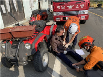 하동 진교119안전센터， 펌뷸런스 출동 사고 대처