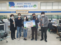 창원 내서중리자율방범대， 장학금 40만원 전달
