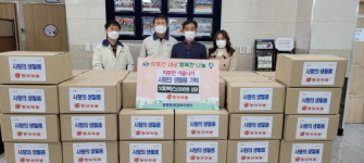 창원시 동서식품， 팔룡동에 생필품 100박스 전달