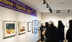창원 도계중 미술작품 3개국 국제교류전