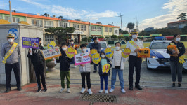 창원서부서， 우암초교서 등굣길 교통안전캠페인