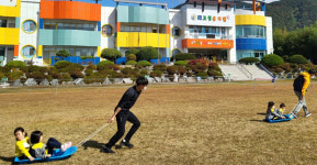 고성유치원， 2학기 남자 가족 참여 놀이 수업