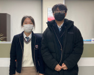 고성고등학교 2학년 2반， 축제 수익금 10만원 전달