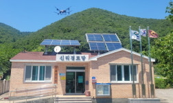 고성 마암면 드론 이용 폭염 피해 방지