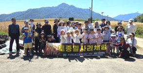 고성 두호마을, 토종 밀사리 체험 30여명 참여
