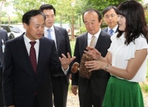 전찬환 도교육감 권한대행, 온양 용화고 방문