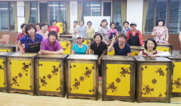 한지로 만든 선반장 멋지게 만들었어요