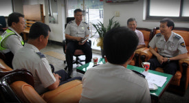 김석돈 서산서장, 치안현장 방문