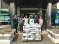 아산 동화기업, 양곡 100포대 후원