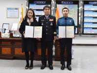 부여소방서, 소방활동 유공자 조형호·주미옥씨 표창