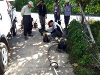 서천군 시초면, 추석맞이 예취기 무상 수리