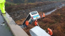 서천서 시내버스 다리 밑 추락... 1명 사망ㆍ5명 중경상