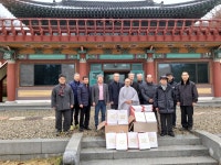 아산 인주면 대윤사, 독거노인 물품 후원