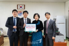 새로남교회 대전지역 5개 중 고교에 학교발전기금 전달