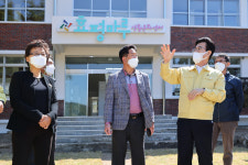 허태정 대전시장, 대청호 관광자원 효평마루 조성 현장 방문