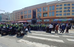 세종시 BRT, 장애인단체 집회로 마비