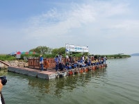 충남도 수산자원연구소 민물고기센터 참게 방류