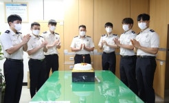 부여소방서, 새내기 직원 시보 해제 격려