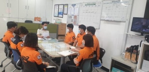 계룡소방서장, 현장 출동 부서 방문