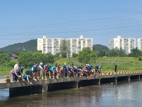 대한노인회 대전서구지회, 치어 방류행사·세족식 진행