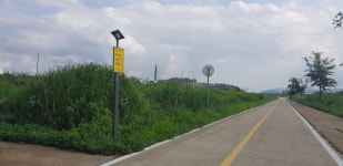 예산군, 무한천 자전거도로에 LED 국가지점번호판 설치