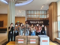백화노인복지관,취약계층 어르신들께 온열질환 예방 물품 전달