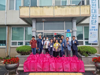 [포토]비인면지사협, 식료품 지원 지원