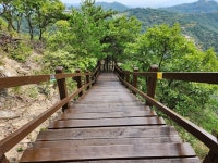 아산, 영인산성 계단 보수 완료