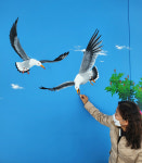 서산버드랜드, 둥지전망대 벽화로 새 단장 눈길