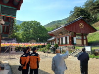 금산소방서, 부처님 오신 날 대비 보석사·영천암 안전 컨설팅